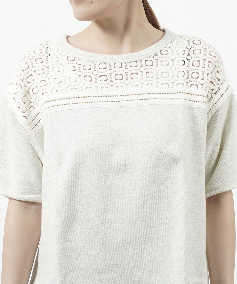 PAUL&JOE SISTER(ポール＆ジョー シスター)コットン PASTRAL LACE 半袖 スウェットプルオーバー・3653196321-3641501 PAUL & JOE SISTER PAUL&JOE SISTER(ポール＆ジョー シスター