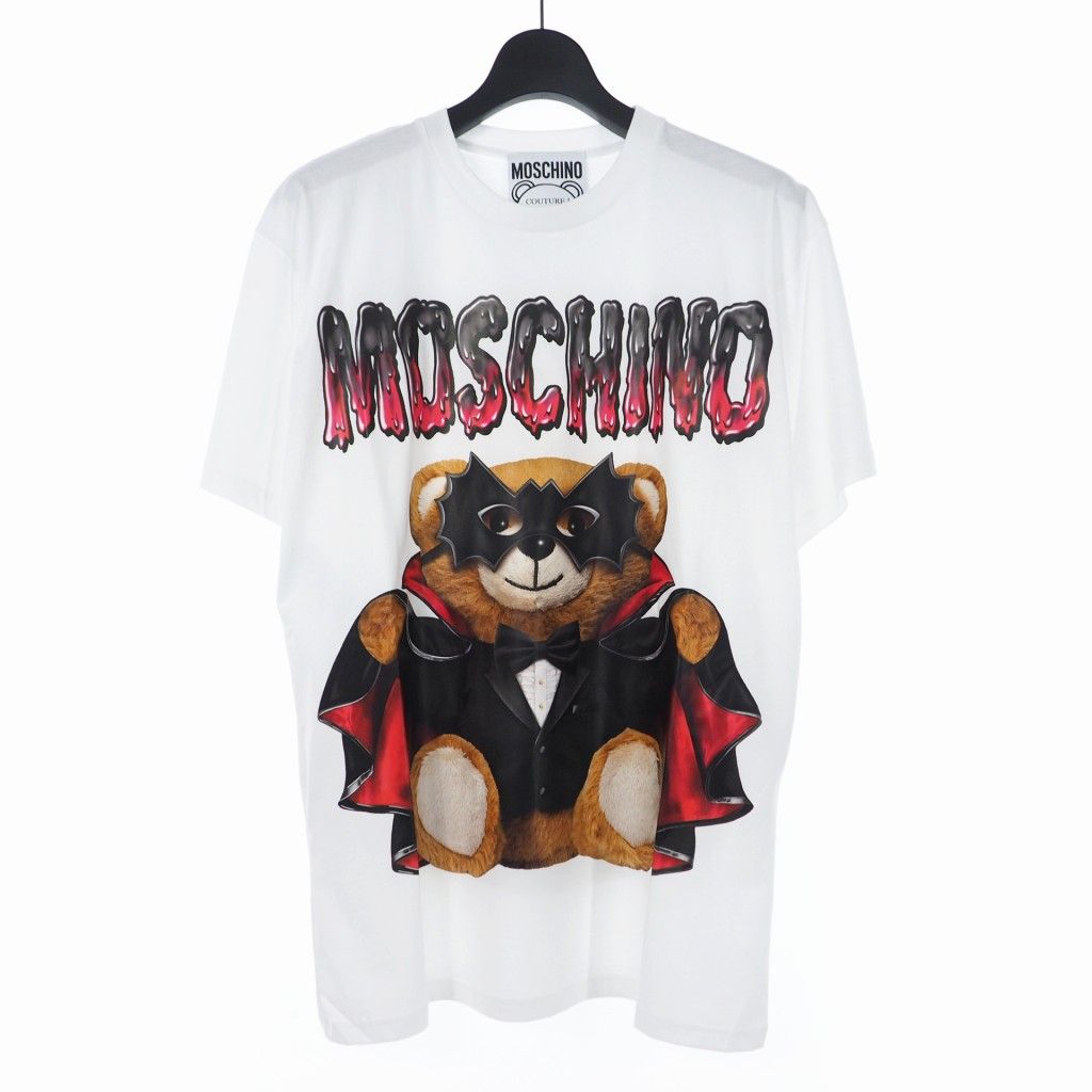 モスキーノ MOSCHINO 20SS バッド テディベア プリント Tシャツ カットソー 半袖 L ホワイト 白 A0711 - メルカリ