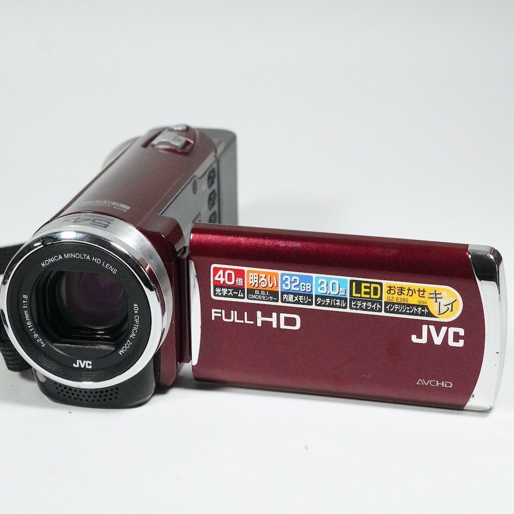 JVC Victor Everio GZ-E265-R レッド 動作OK 返金保証 /1948 - メルカリ