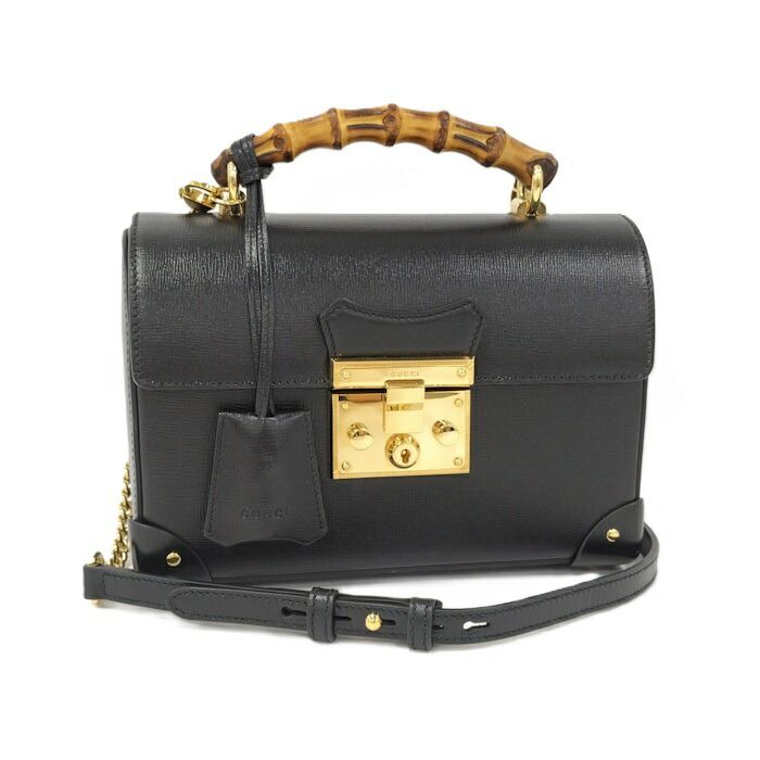 GUCCI 2WAYバッグ バンブー ブラック 603221