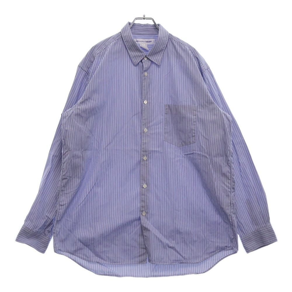 COMME des GARCONS SHIRT (コムデギャルソンシャツ) FOREVER WIDE CLASSIC コットンストライプレギュラーカラー長袖シャツ FZ-B115