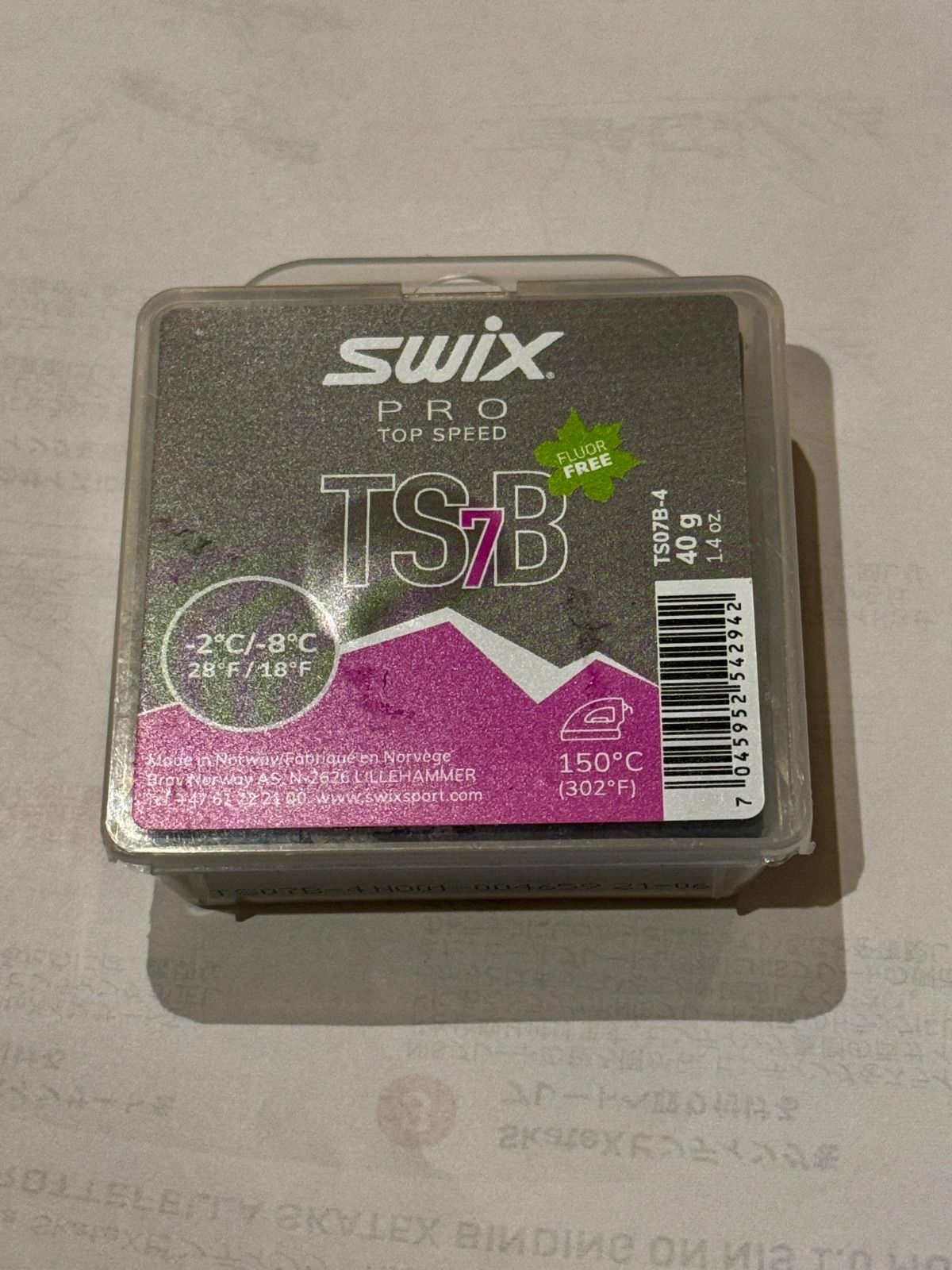 SWIX スウィックス ワックス PRO Top Speed TSB TS07B TS7 ブラック 40g 固形 スキー スノーボード スノボ
