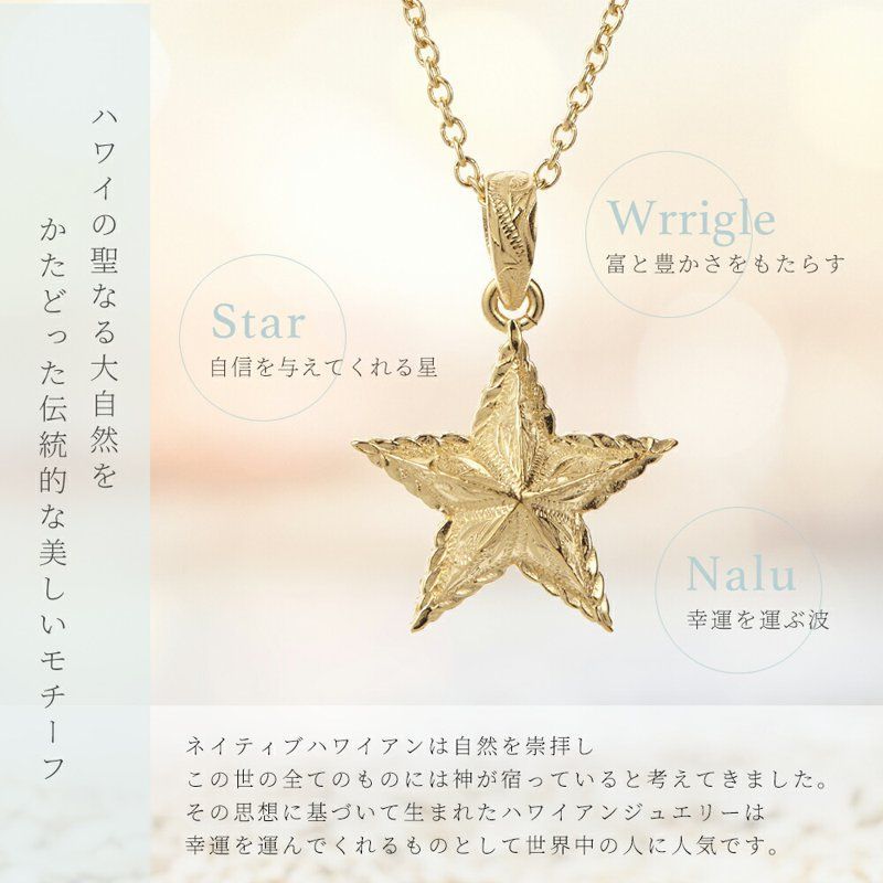 ハワイアンジュエリー スターネックレス ペンダント レディース メンズ 