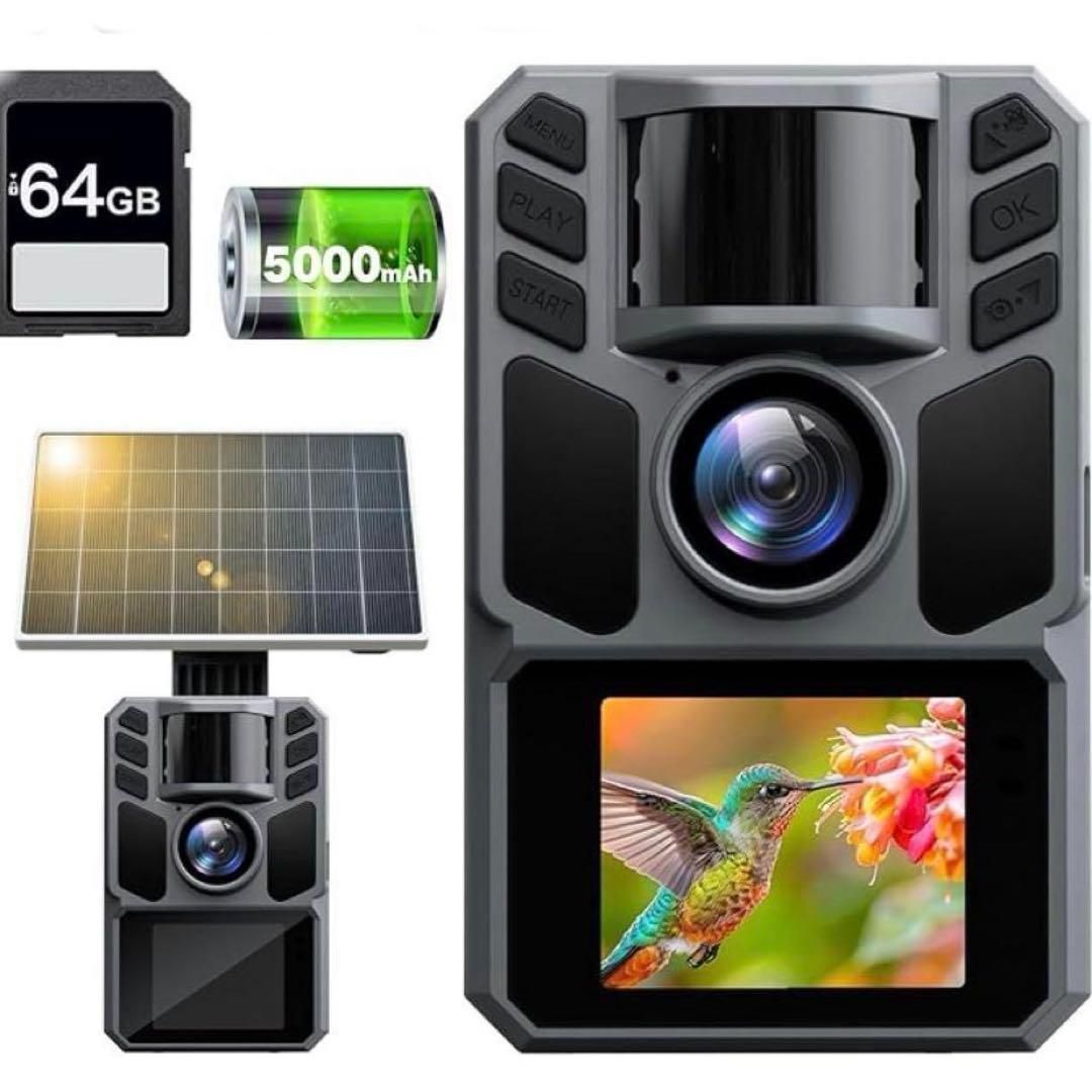 トレイルカメラ ソーラー 防犯カメラ 赤外線カメラ 4K IP67防水防塵 トレイルカメラ ソーラー 防犯カメラ 赤外線カメラ 監視 4K IP67防水