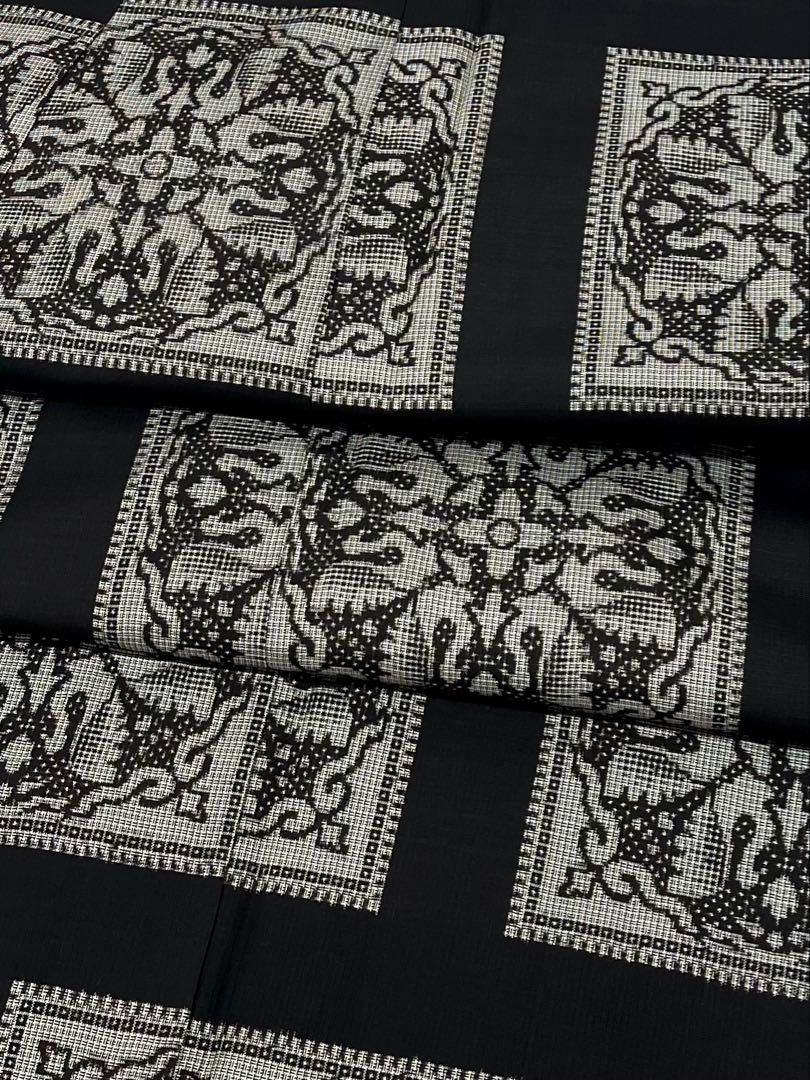 本場大島紬 泥大島 正絹 身幅ゆったり パールトーン加工済 X592