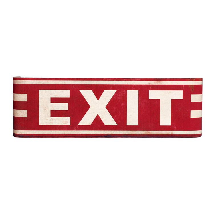 看板 メタルサイン「Exit」HFT-337 縦18×横57.5×奥行き4cm スチール製