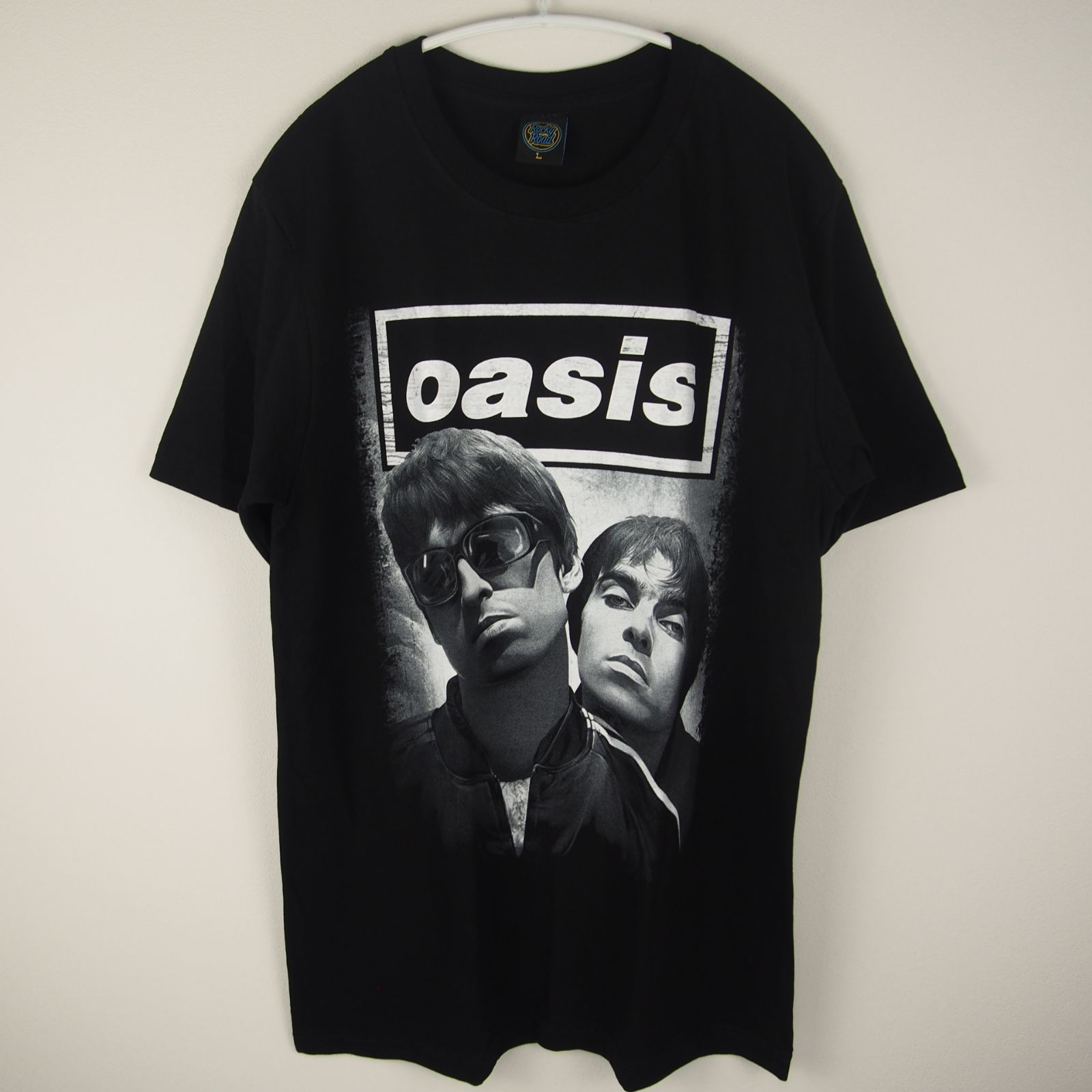 ① oasis オアシス バンドT 黒 Lサイズ プリントTシャツ ロックT