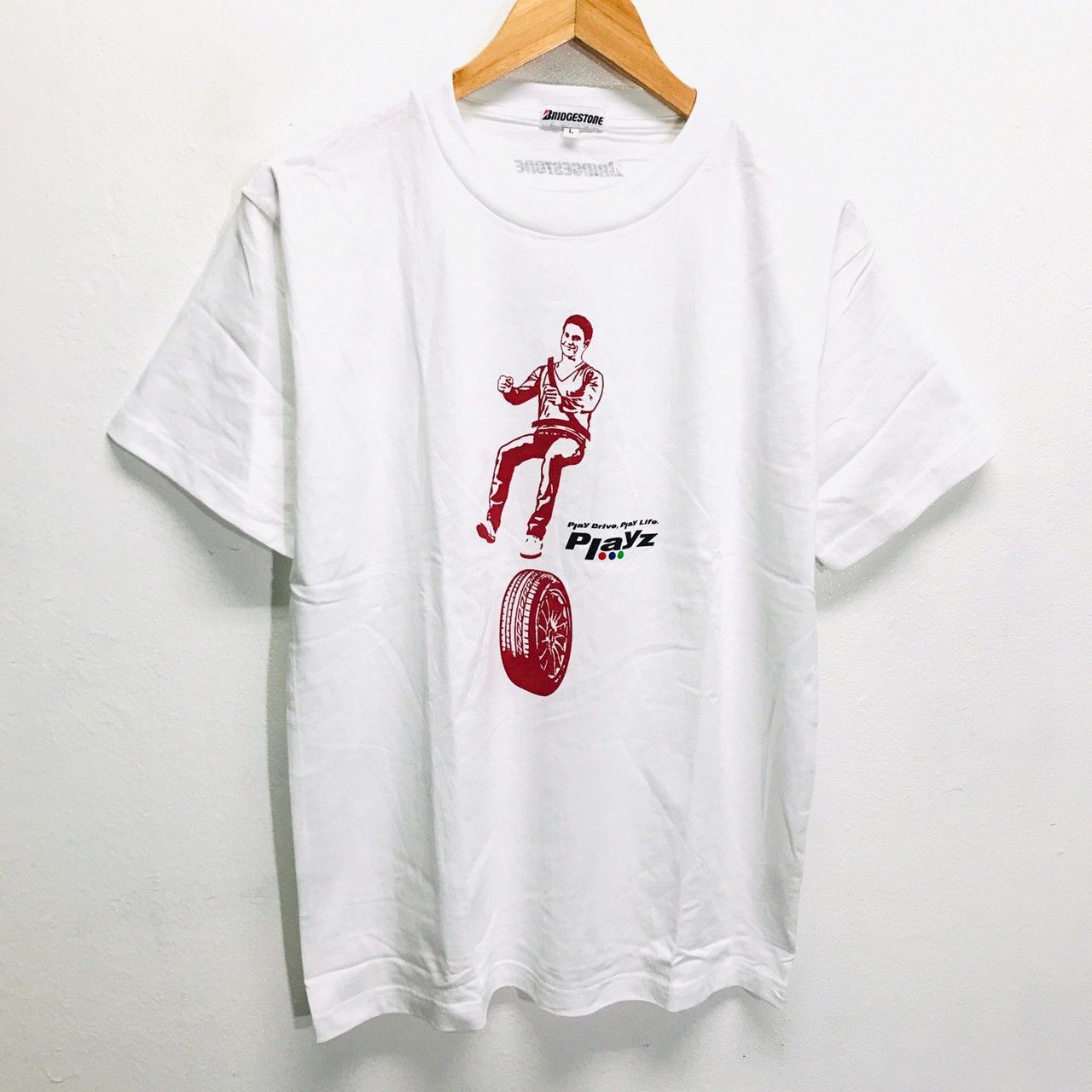 w^)b BRIDGESTONE Tシャツ ホワイト メンズ L Playz - メルカリ