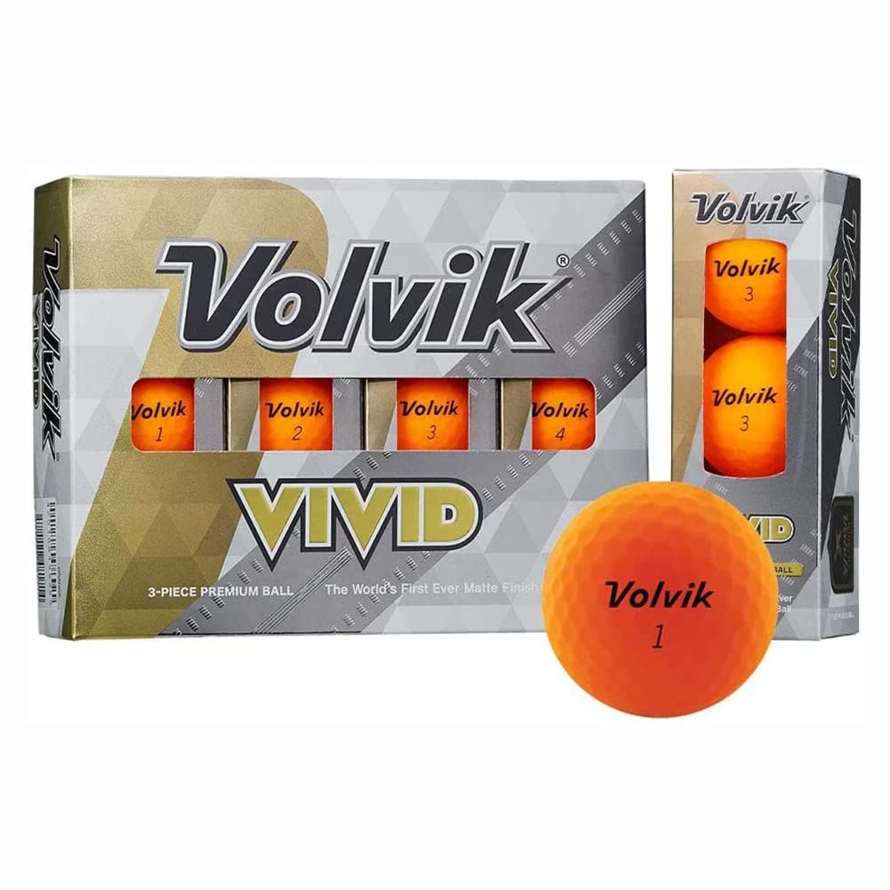 2022年 Volvik(ボルビック)ゴルフボール VIVID 22 オレンジ 1ダース(12個入) [12個入]