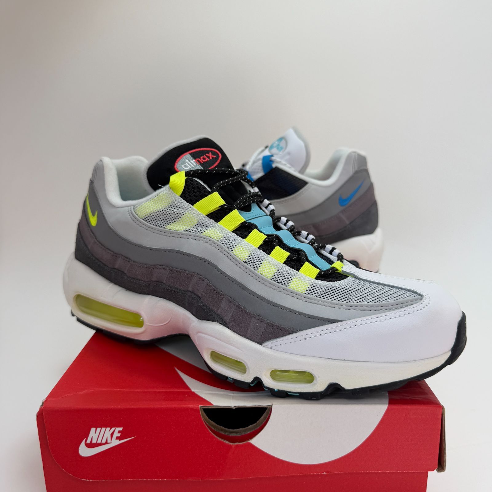 NIKE AIR MAX 95 QS GREEDY 2.0 ナイキ エア マックス 95 QS グリーディー 2.0 黒 白 黄 青 赤 マルチ  29cm CJ0589 001 - メルカリ