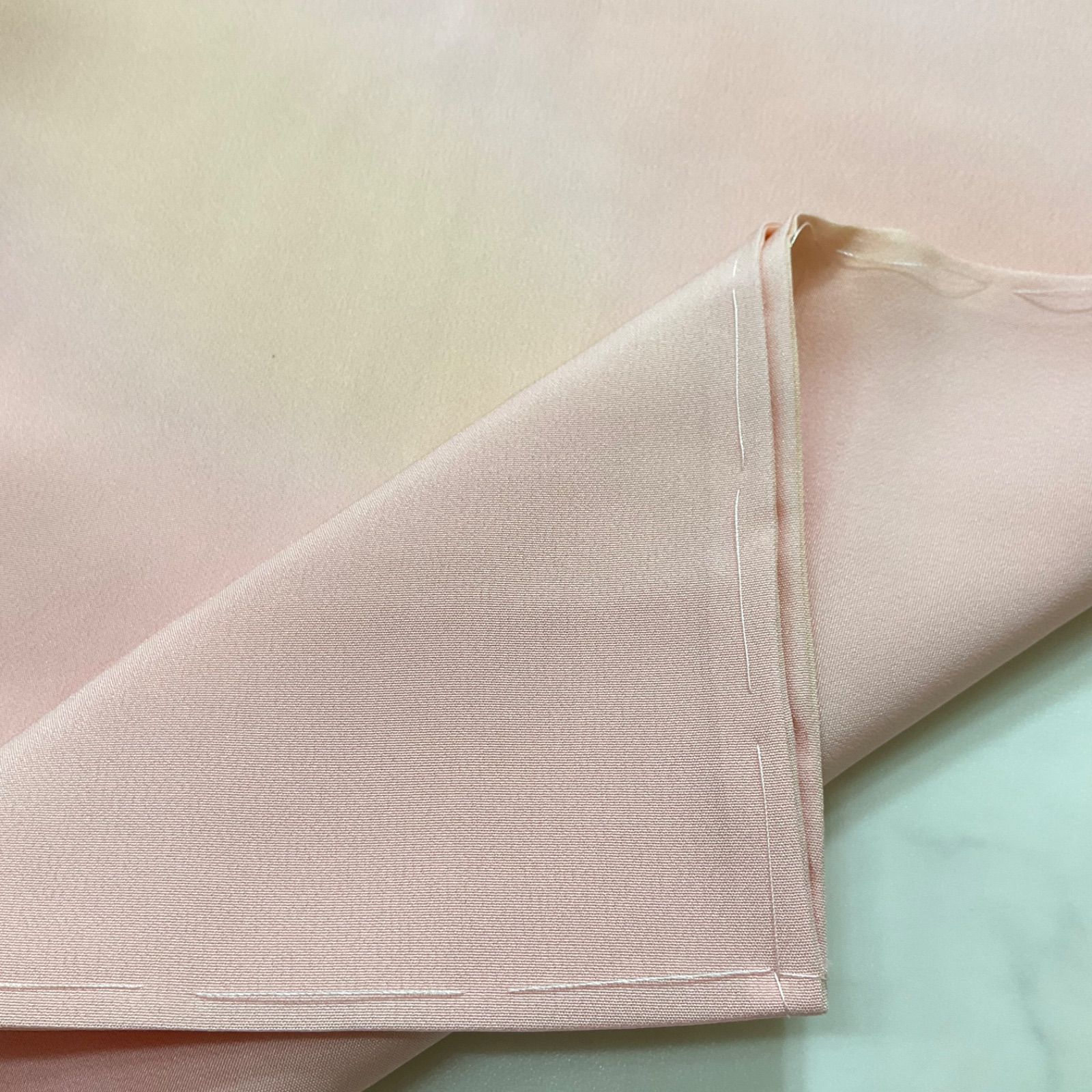 kimono one 同然 な暈し染長襦袢 仕付け糸付き 白半衿付 袷 ほていや ピンク 裄長 裄71肩丈136 小紋紬附下訪問着留袖袷単衣夏着物 K 1147