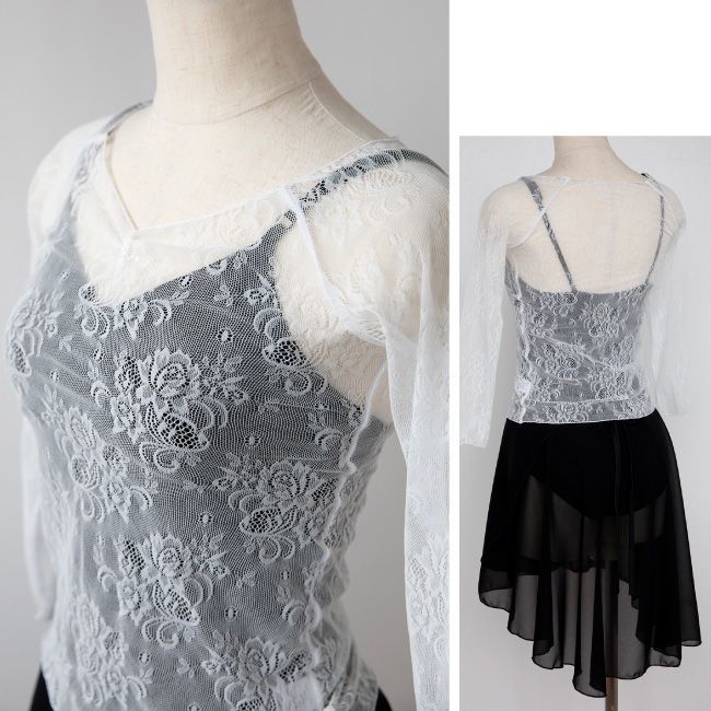 Ballet Sayori] バレエ サヨリ トップス 大人フリー レーシートップ 七