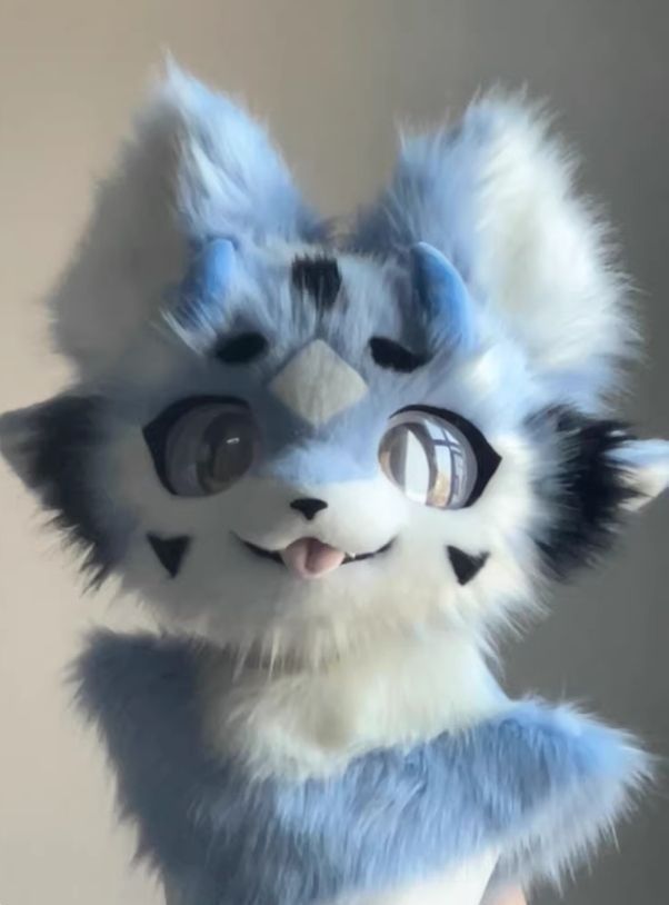 着ぐるみヘッド 犬 NO.58 青 全頭ヘッド ケモノ マスク ファー