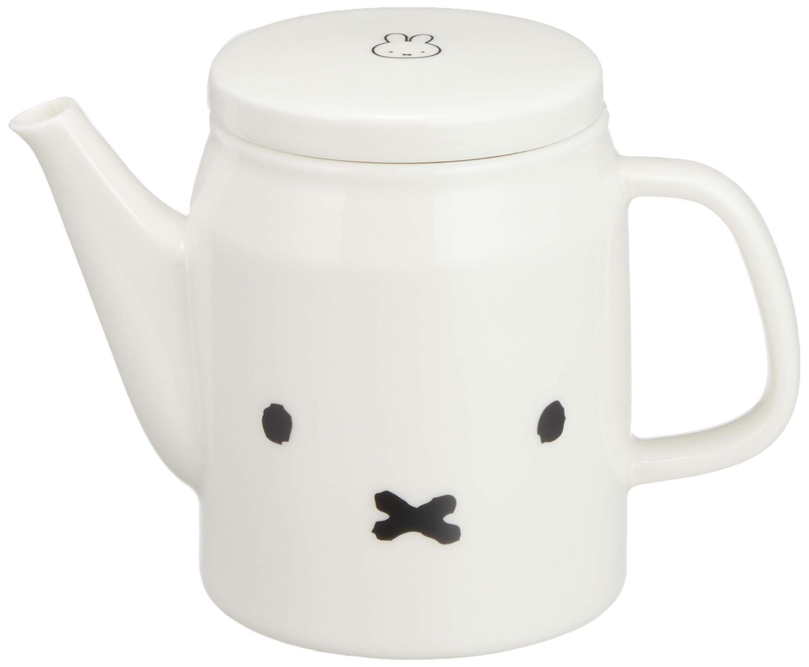 【人気商品】フェイス シンプル 」 Miffy ミッフィー ティーポット 「 400ml ブルーナ 白 ディック 401110