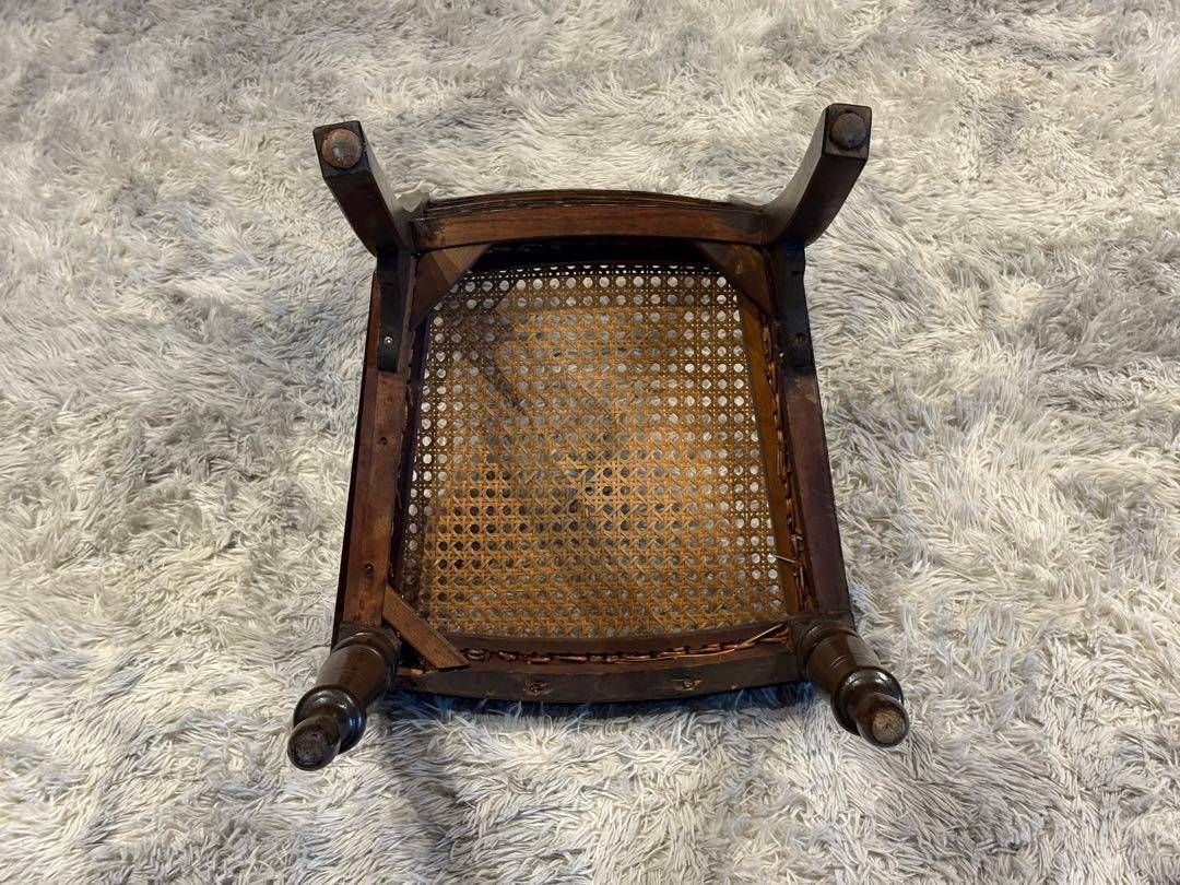 希少　フレンチクラシック　アンティークチェア　ヴィンテージ　無垢材　ラタン　IH 希少 フレンチクラシック アンティークチェア ヴィンテージ 無垢材