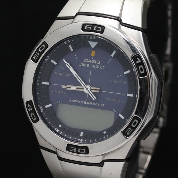 カシオ カシオ ウェーブセプター 2736 WVA-105H 電波ソーラー ブルー