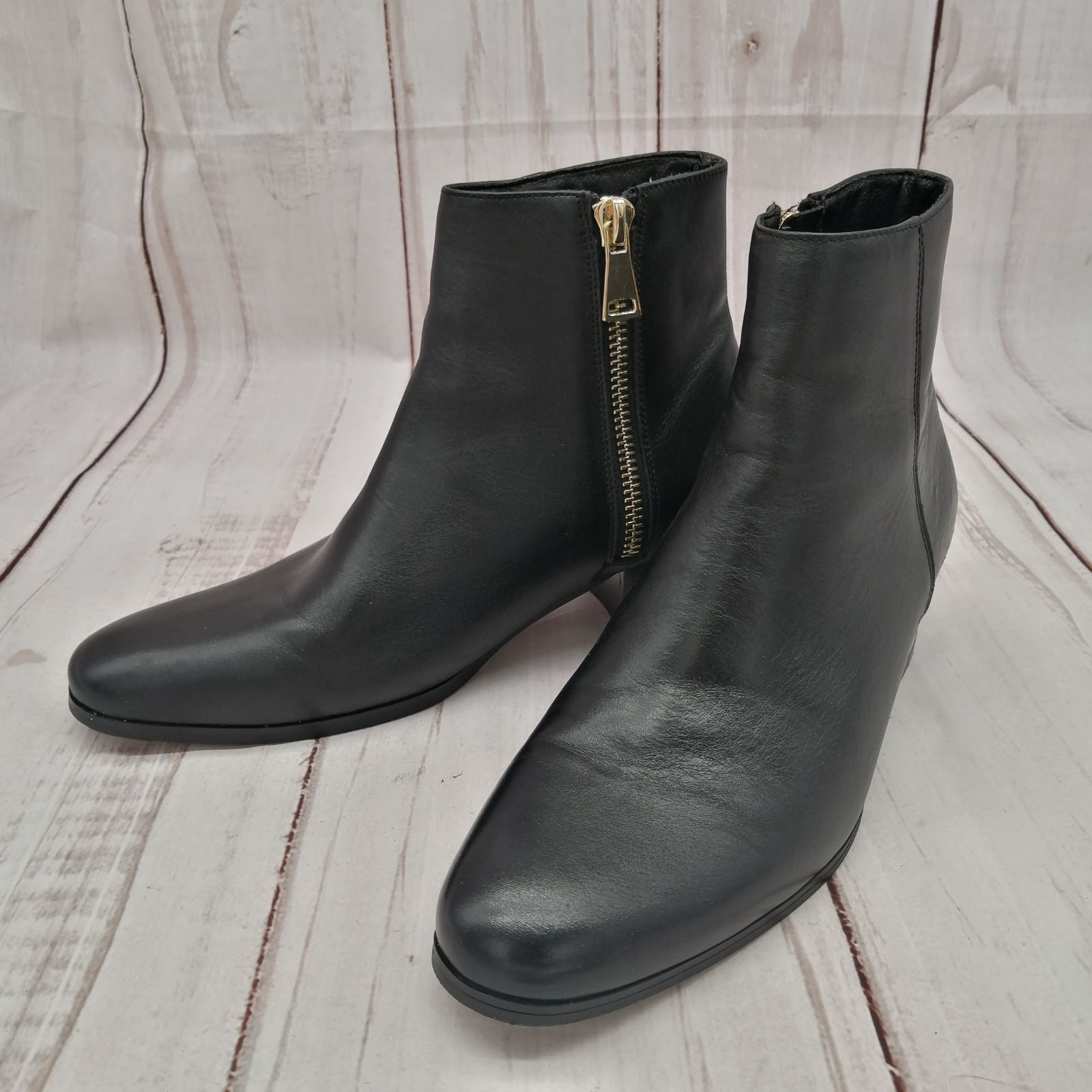 ☆endevice /サイズ：42/サイドジップレザーショートブーツ