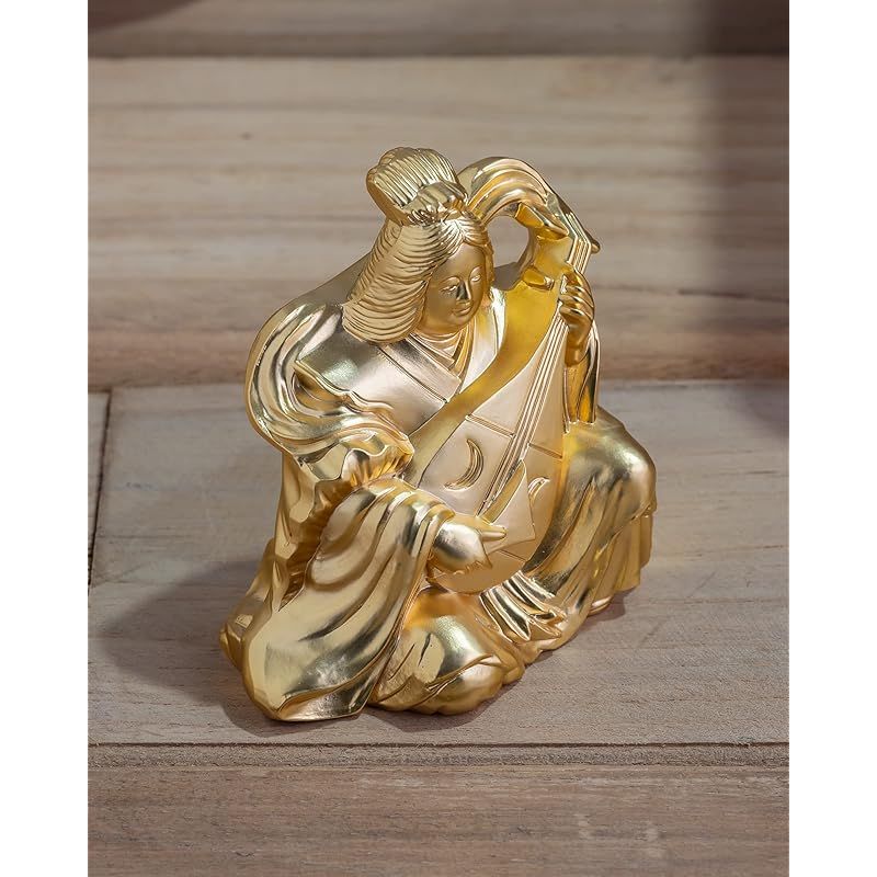 開運 七福神 秀雲 置物 24KGP 中古／置物 七福神 開運 24KGP 牧田秀雲作 大黒様恵比寿様