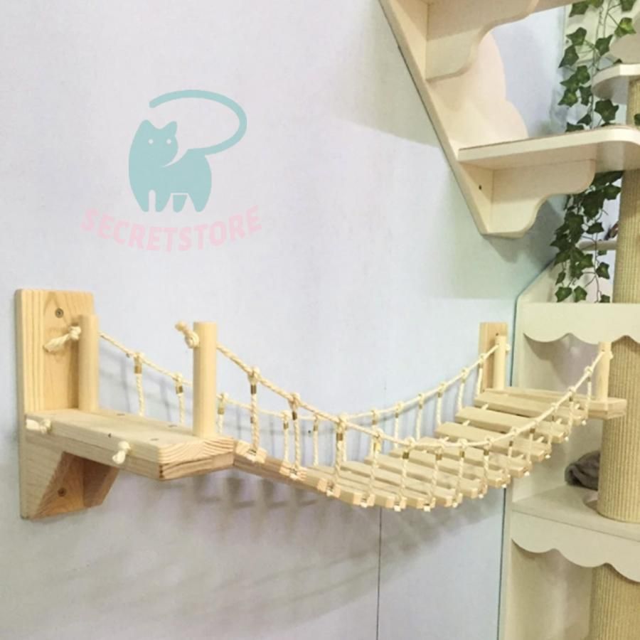 ペット 用 猫 はしご 壁付け 吊り橋 キャットウォーク キャットタワー キャットラダー ねこ 猫用 バースデーギフト お誕生日祝い 玄関 部屋