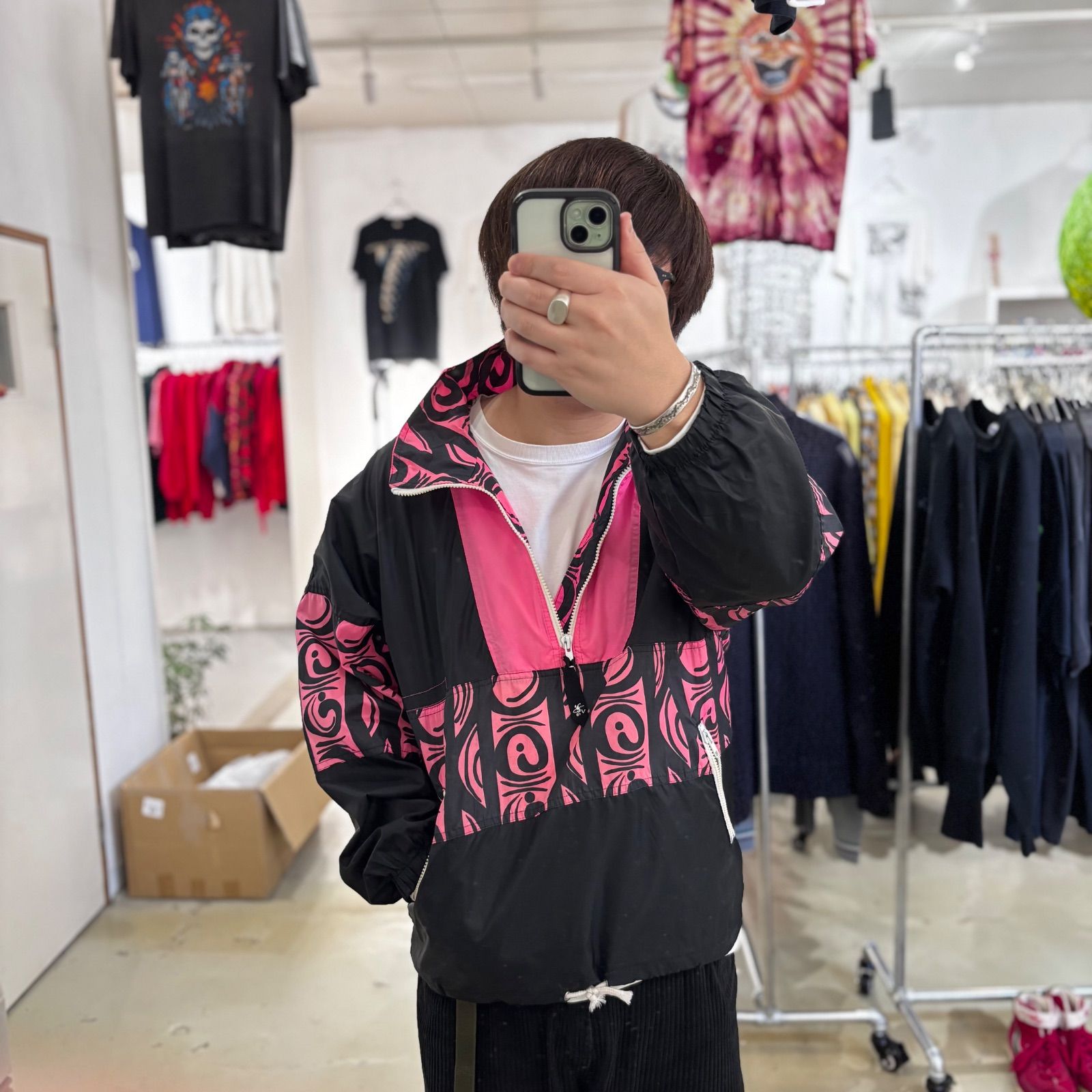 90s Ocean Pacific Patterned Pullover Nylon Jacket 90年代 