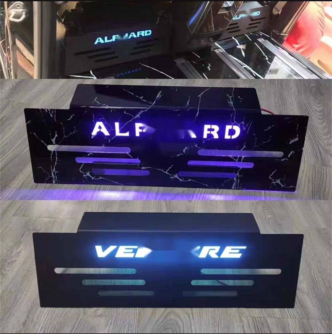アルファードヴェルファイア30系 LED シートバックキックガード足元 