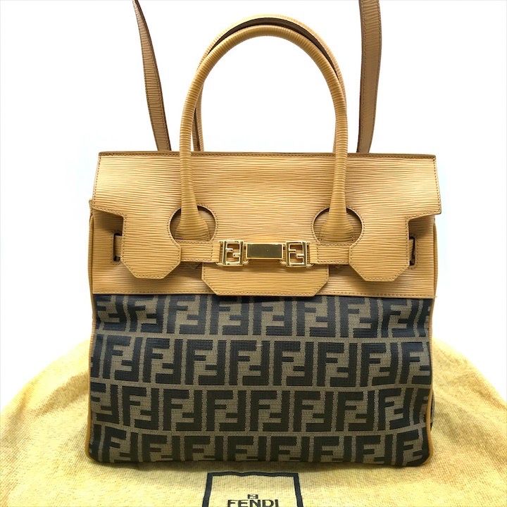 FENDI フェンディ ズッカ柄 2WAYバッグ ショルダー FENDI フェンディ ズッカ柄 2WAY ショルダーバッグ キャンバス