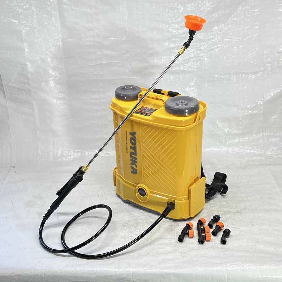 新商品 電動噴霧器 背負い式 12L バッテリー式 ノズル6種付 かき混ぜ機能付き レッド YS-EFULB12L 551