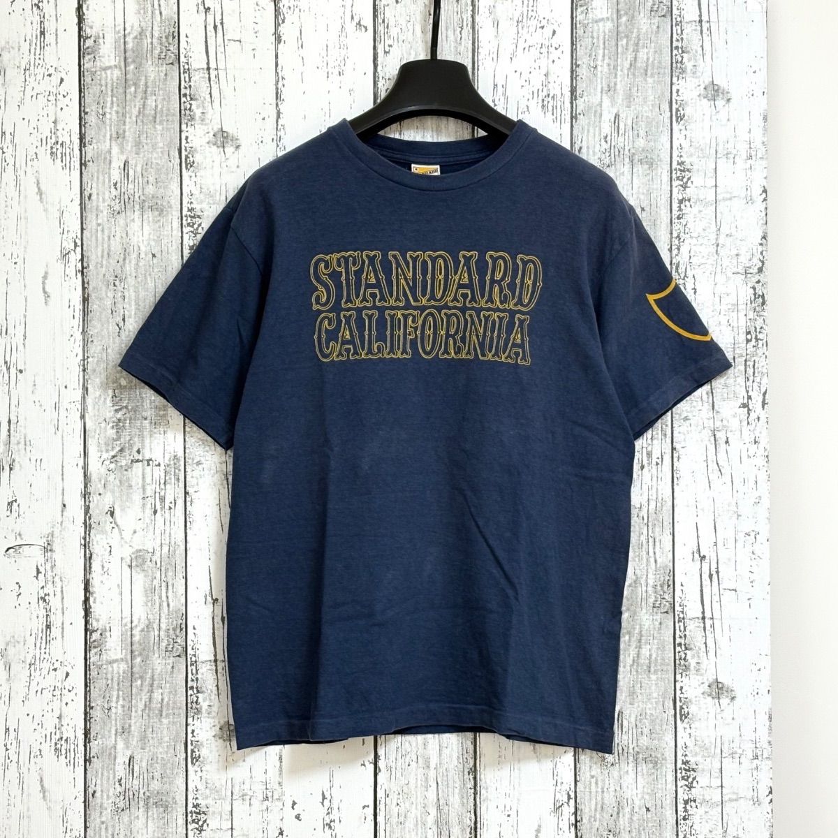 STANDARD CALIFORNIA ネイビー Tシャツ スタンダードカリフォルニア ロゴTシャツ ネイビー Lサイズ 正規