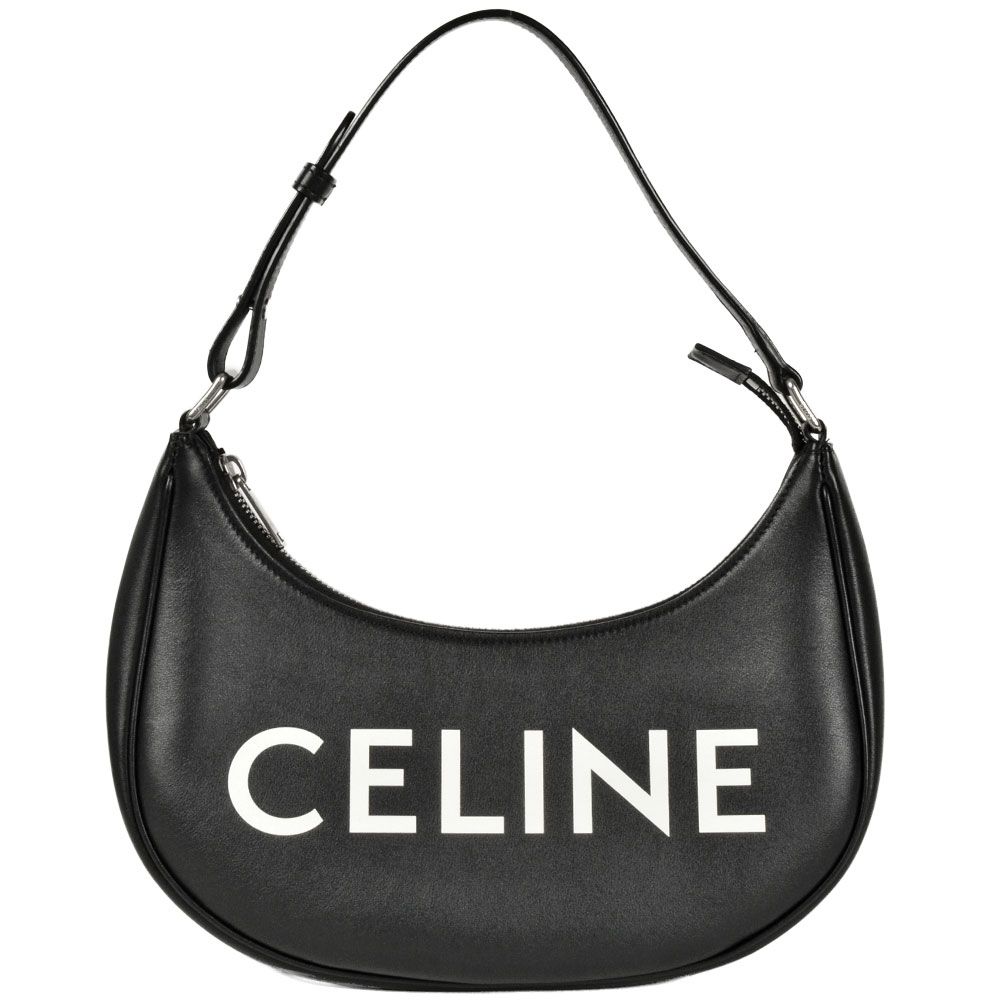 セリーヌ CELINE アヴァ ショルダーバッグ レザー ブラック ロゴ