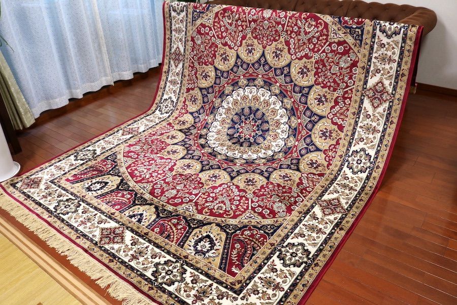 ペルシャ柄絨毯 200×290 新品未使用 6畳 大判ラグ カーペット 訳あり ペルシャ柄絨毯 200×290 新品未使用 6畳 大判ラグ カーペット 訳