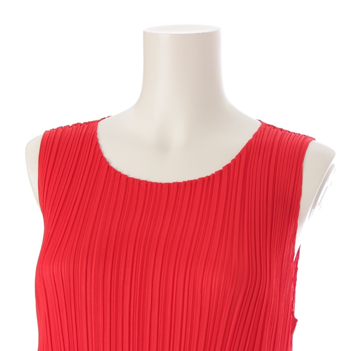 最終値下げプリーツプリーズ ノースリーブワンピース PP71-JT703 (3) PLEATS PLEASE プリーツプリーズ 変形ワンピース 美品 サイズ:3