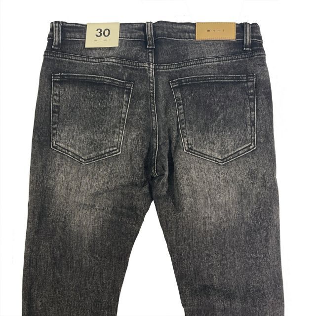 【送料無料】mnml M588 SNAP スキニー デニム パンツ フレアカット ブーツカット ウォッシュドブラック 黒 SLIM DENIM PANTS Washed Black ミニマル