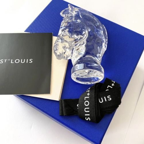 SAINT LOUIS サンルイ シュバル チェス駒 置物 クリスタルガラス