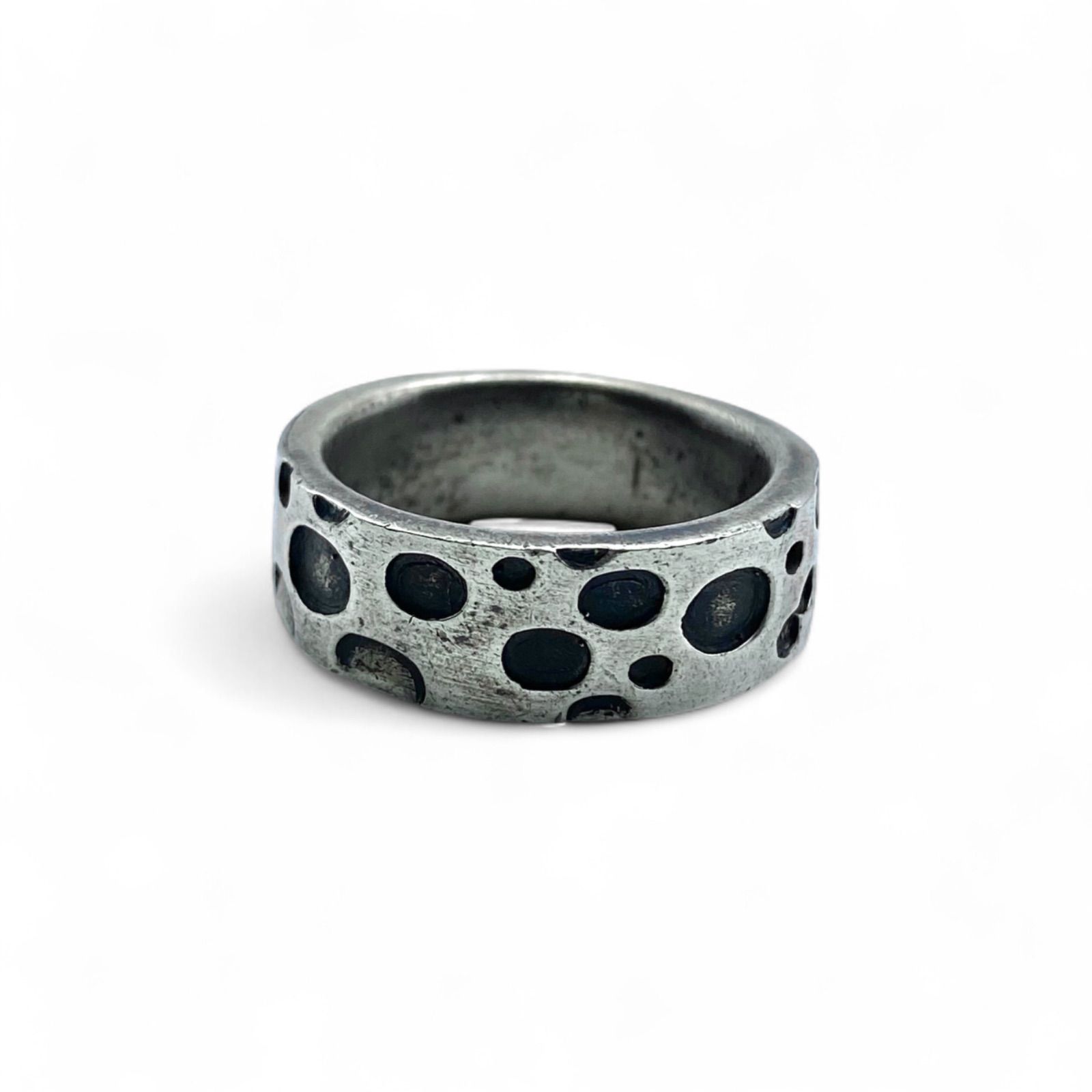 ドットパターン】Sterling Silver 925 刻印 80s Vintage Ring シルバー 
