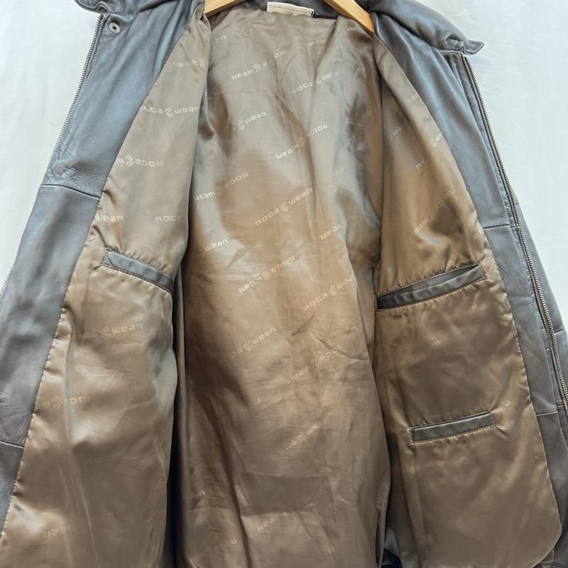 90~00s ROCAWEAR レザージャケット Rare Vintage ROCAWEAR NY Spell Out Full Zip Leather Jacket