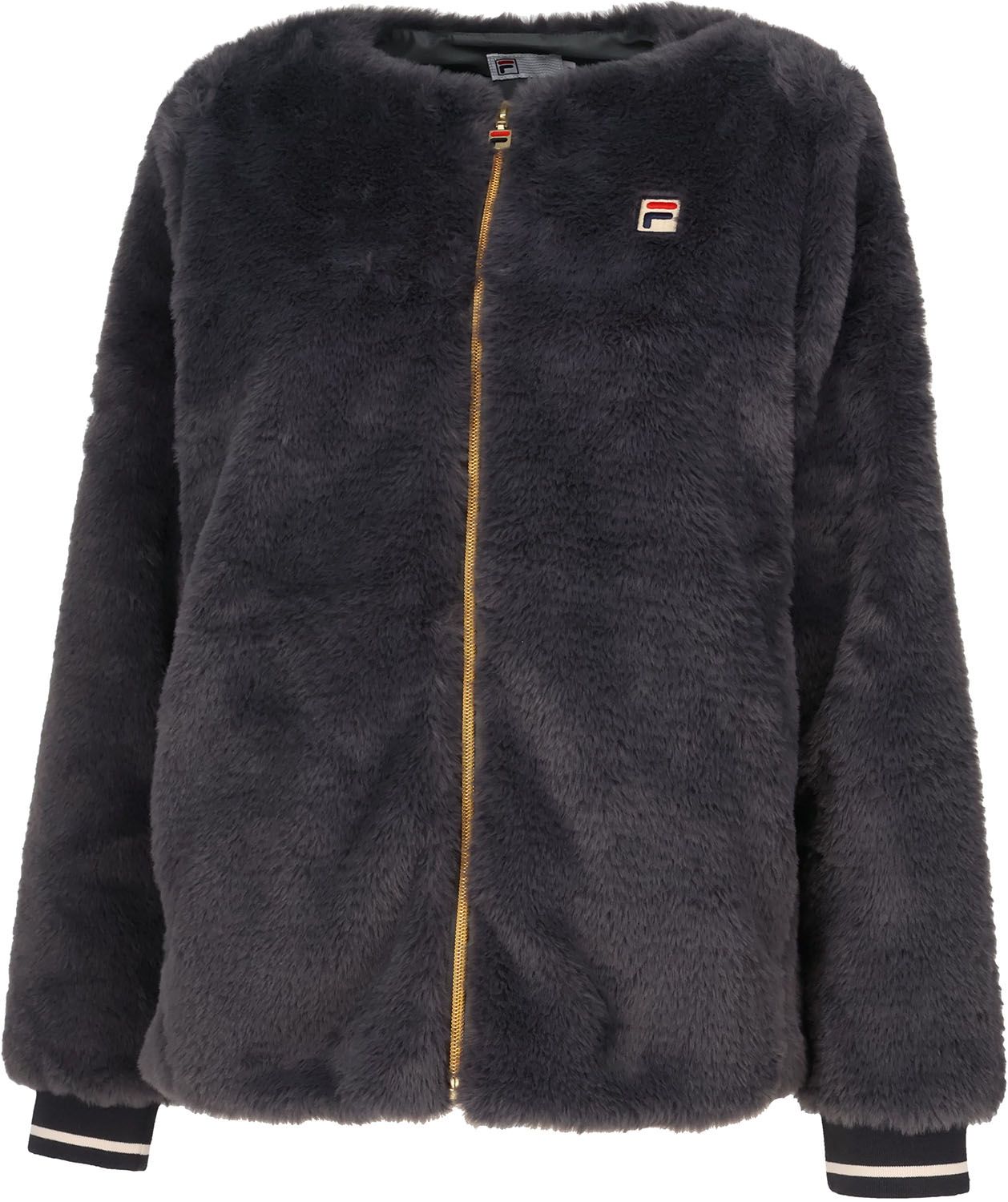 フィラ FILA テニス フルジップジャケット レディース ウィメンズ 女性 大人 長袖 アウター 上着 ジャージ トップス ウェア ロゴ ワンポイント ファー 手触り もこもこ 部活動 EL0253 16A キャメル