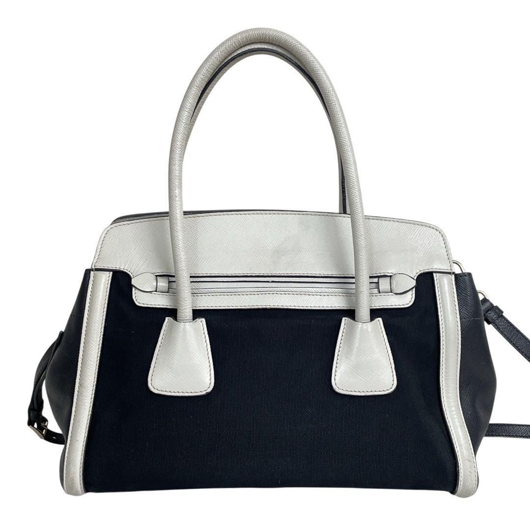 超希少 プラダ ハンドバッグ 2way ショルダーバッグ サフィアーノ 三角