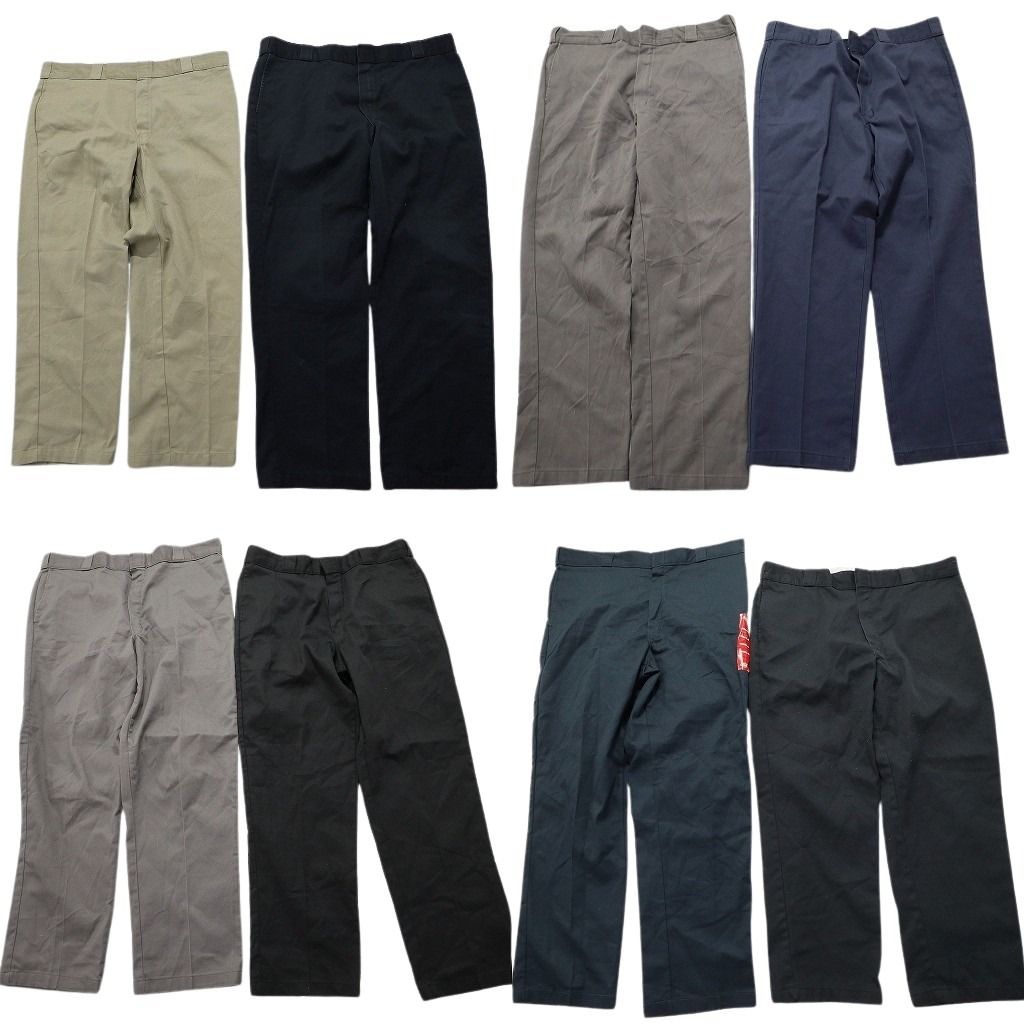 古着卸 ディッキーズ DickieS 874 ワーク パンツ 8枚セット メンズ 40 |38 ワーク ベージュ ブラック 古着 MZ7533