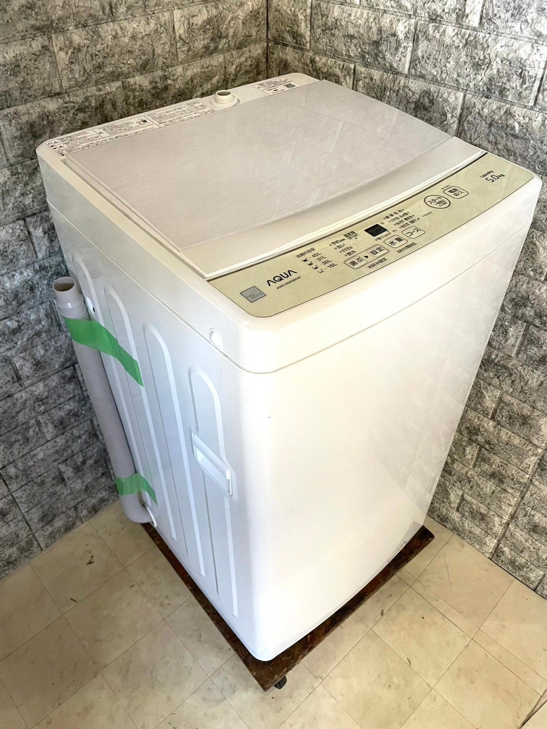 全国送料無料 アクア 洗濯機 5kg AQW-GS5E8 2021年 一人暮らし 全国送料無料☆3か月保障付き☆洗濯機☆2021年☆アクア☆5.0kg