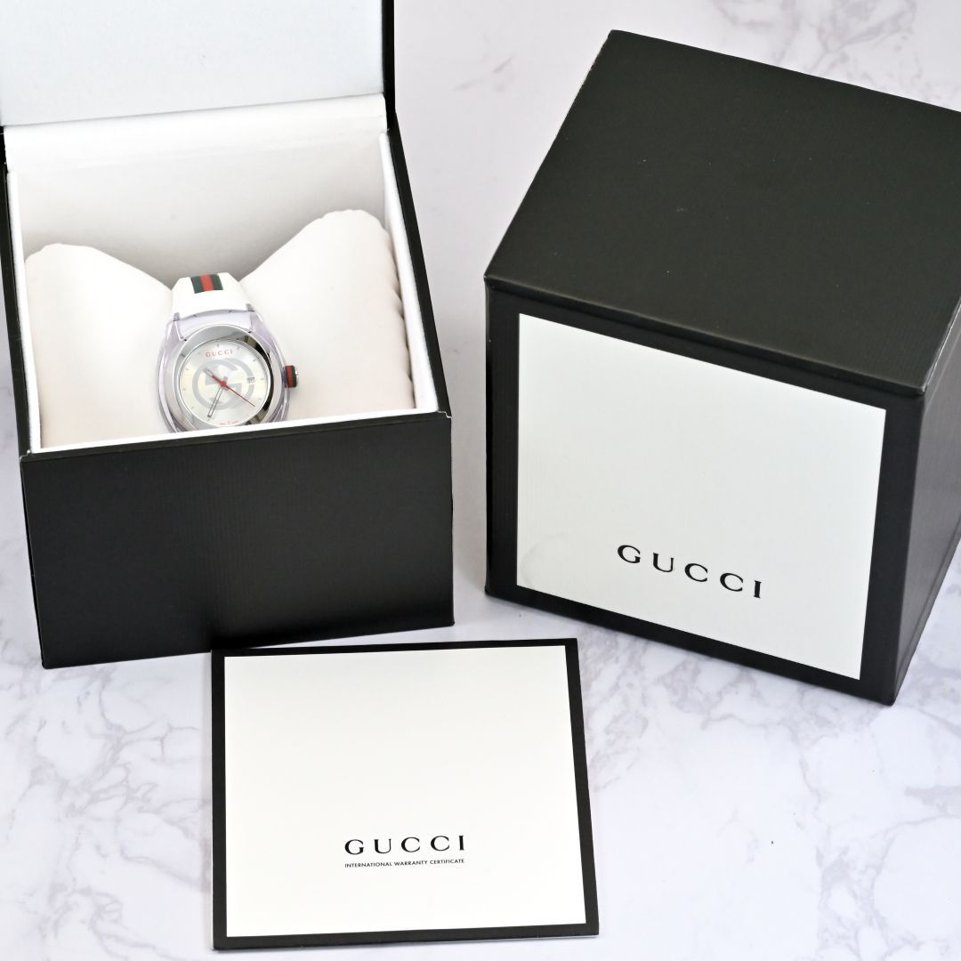 美品 グッチ シンク Gucci Sync 36mm Unisex ユニセックス 腕時計 Ref.137.3 YA137302 箱付