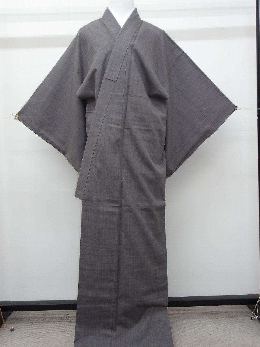 値下 本場　結印　無地結城紬 P40192 本場 結城紬 袷 無地 墨色 t - メルカリ