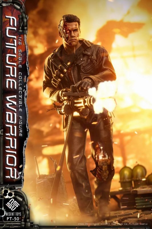S06-s025 外箱欠品 PRESENT TOYS 1/6 FUTURE WARRIOR T-800
