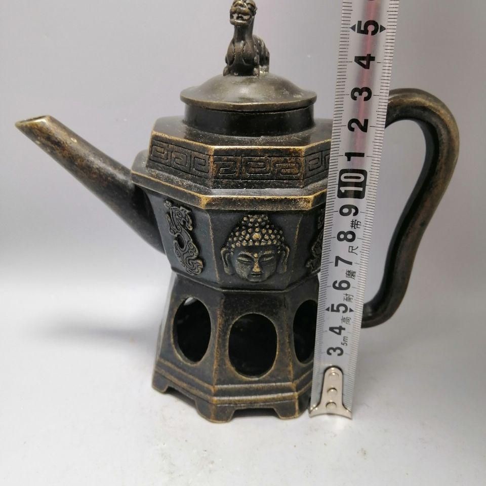 銅器 銅壺 十二支龍頭茶壺 龍鳳壺 茶道具 装飾品 工芸品 置物 銅壺