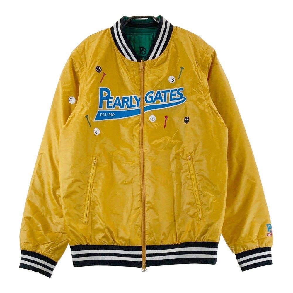 サイズ：5 PEARLY GATES パーリーゲイツ 2023年モデル リバーシブル 中綿ジャケット 2WAY  イエロー系 [240101371874] ゴルフウェア メンズ ストスト