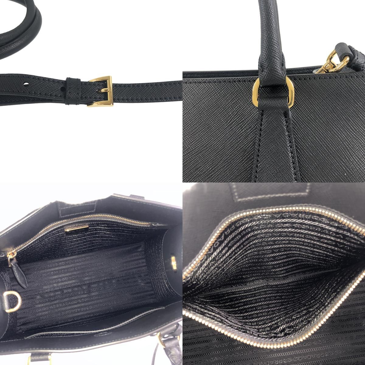 プラダ PRADA サフィアーノ 2WAY ショルダーバッグ 1BA118 ブラック