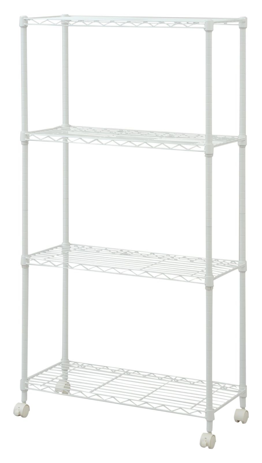 スチールラック 5段 幅70cm キャスター 折りたたみ ホワイト 本物 Color:ホワイト 山善(YAMAZEN) スリムメタルシェルフ ホワイト