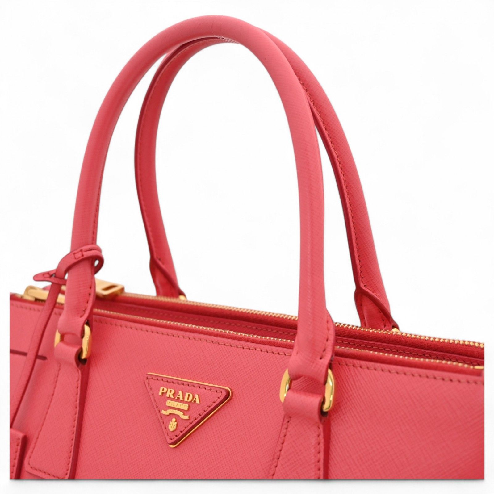 プラダ サフィアーノ 2wayバッグ ガレリア Aランク pr8853gr PRADA - プラダ サフィアーノ 2wayトートバッグ ガレリア A