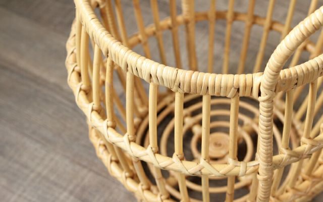  Breezeシリーズ ラタン バスケット 大小 組 名刺整理用品 机上アクセサリー