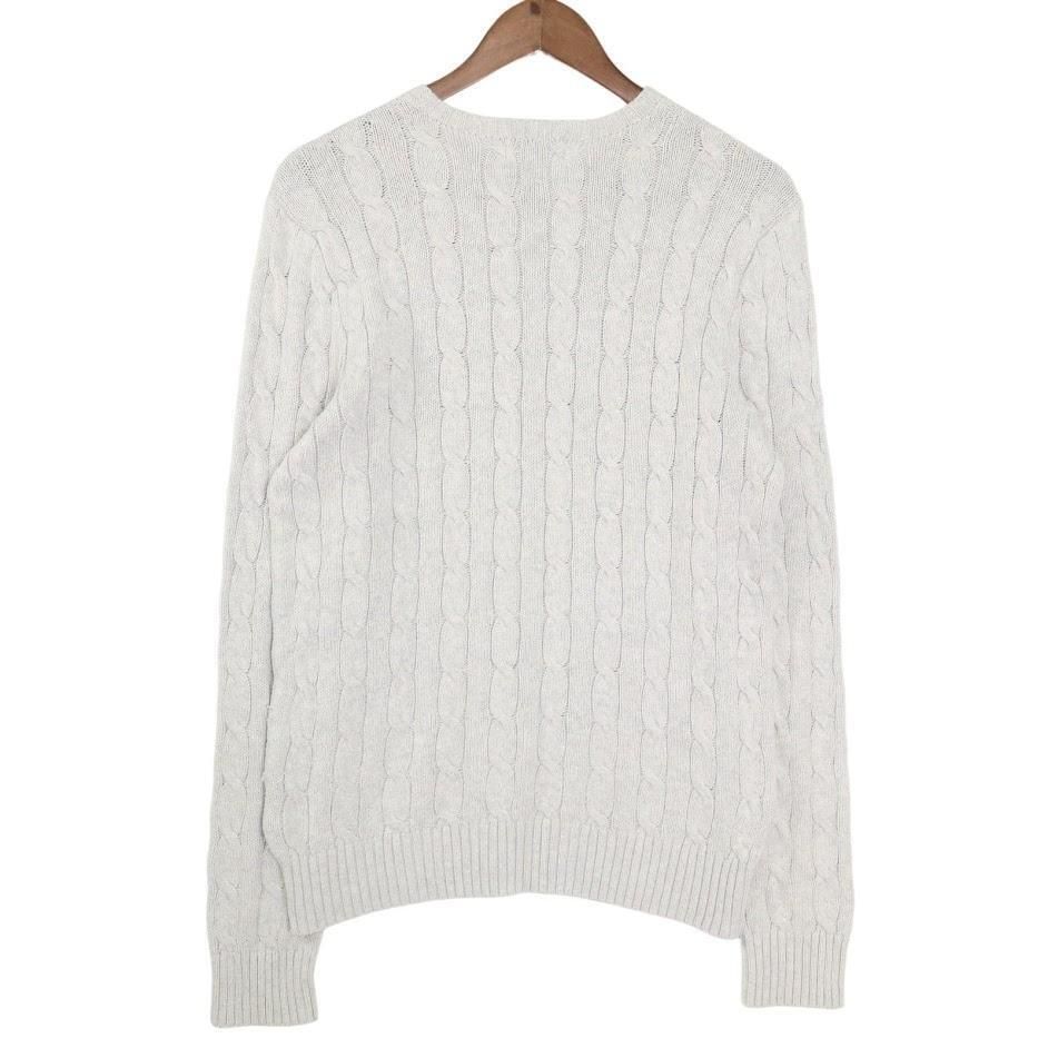 ポロラルフローレン ケーブルニット クルーネックセーター グレーXL ポニー刺繍 楽天市場】POLO by Ralph Lauren ラルフローレン メンズ ケーブル