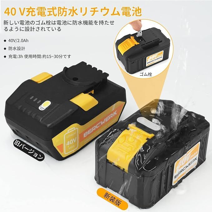 BERGWERK 40V 高圧洗浄機 コードレス 充電式 - メルカリ